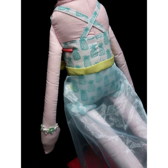 Pottery Barn Kids Swim Cat 28" Designer Doll 2015 Plush Sunglasses Pineapple - Picture 7 of 12